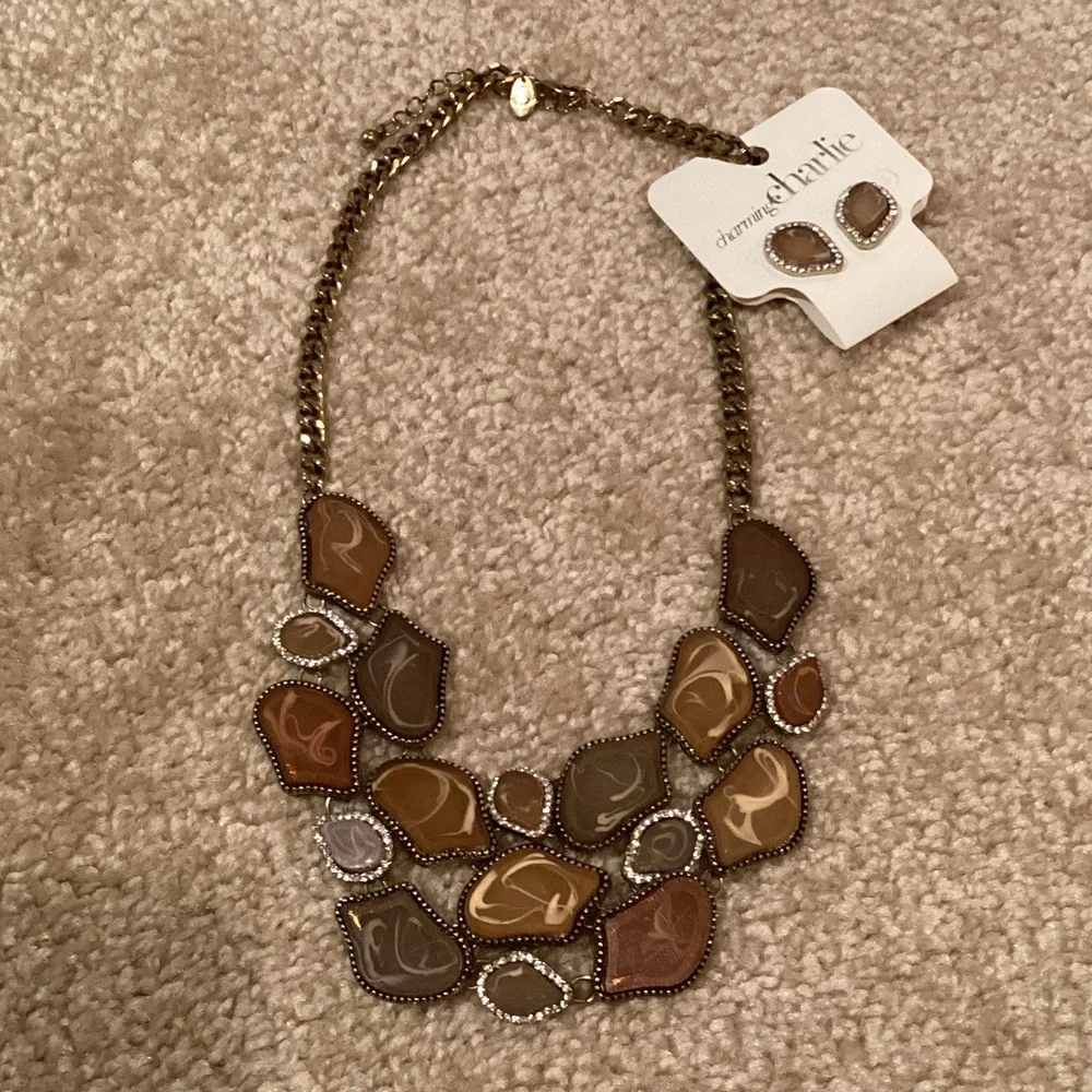 Charming Charlie Earthy Tones Necklace - Picture 1 of 6